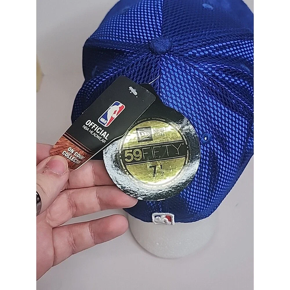 Golden State Warriors New Era 59Fifty Blue Hat Cap NBA GSW Size 7 1/2 NWT